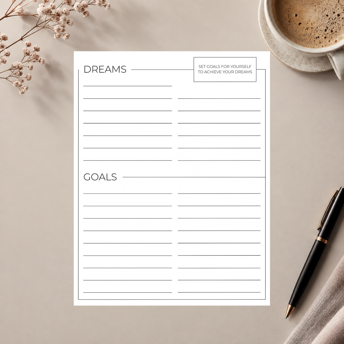 The Core Collection | Dream + Goal Planner Template