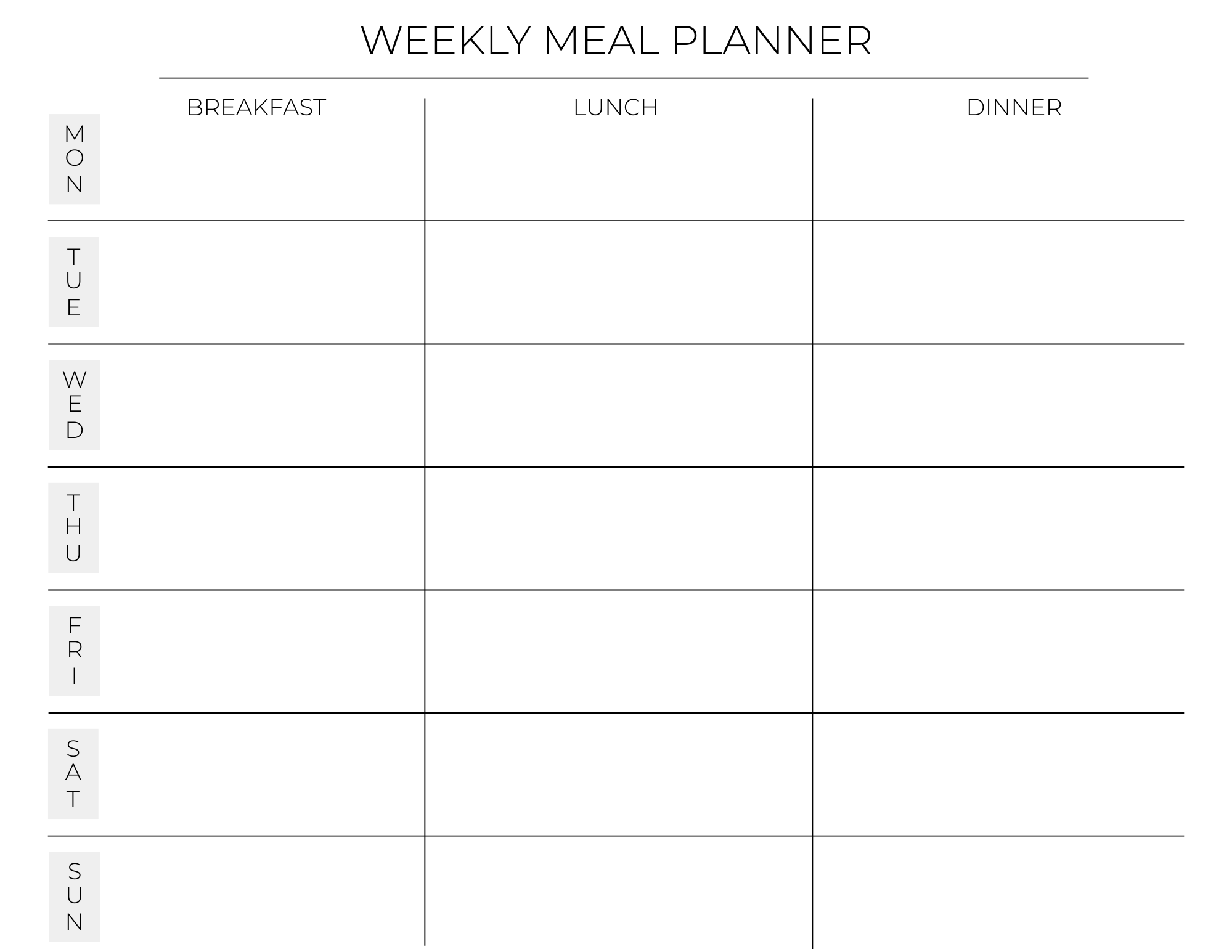 Meal Planner (The Core Collection)