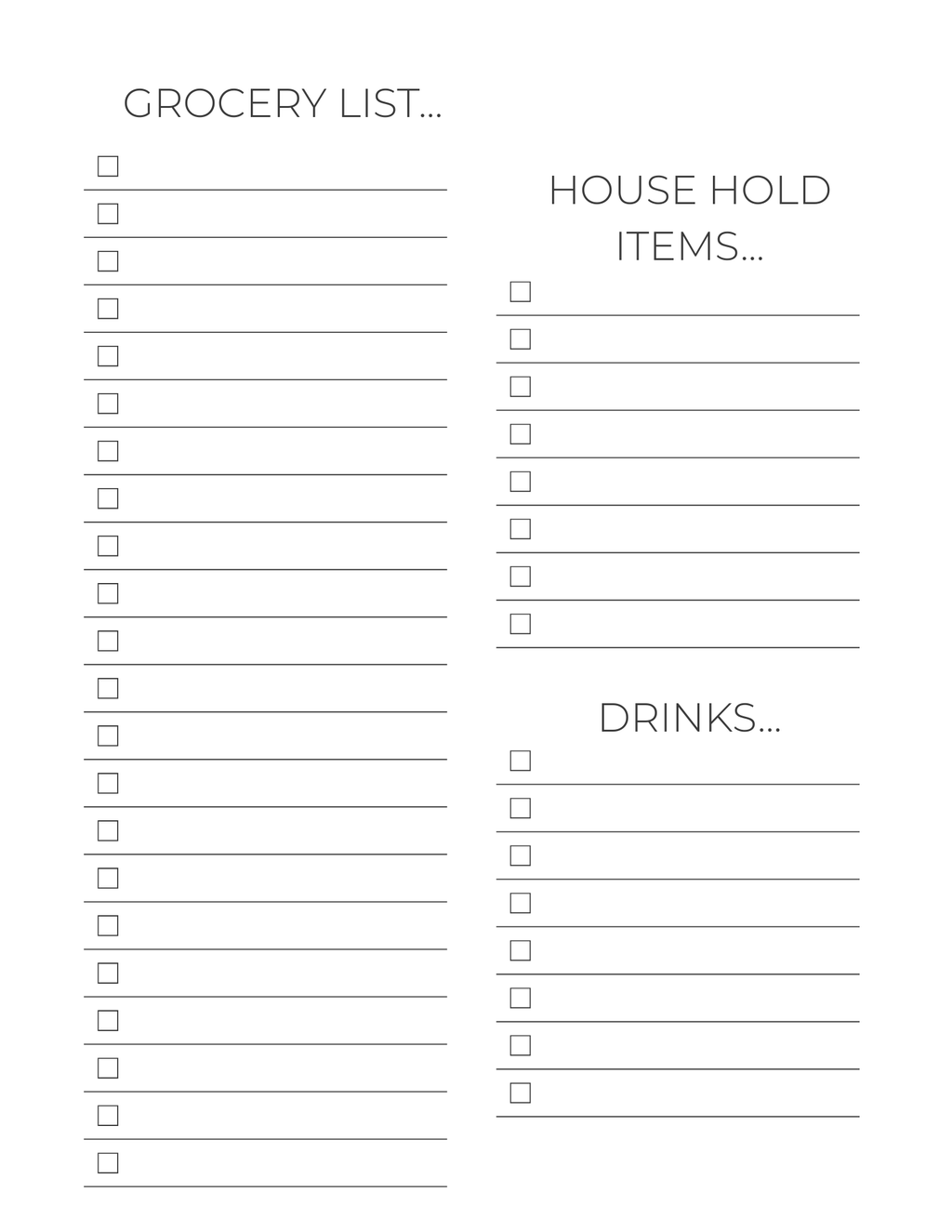 Grocery List (The Core Collection)