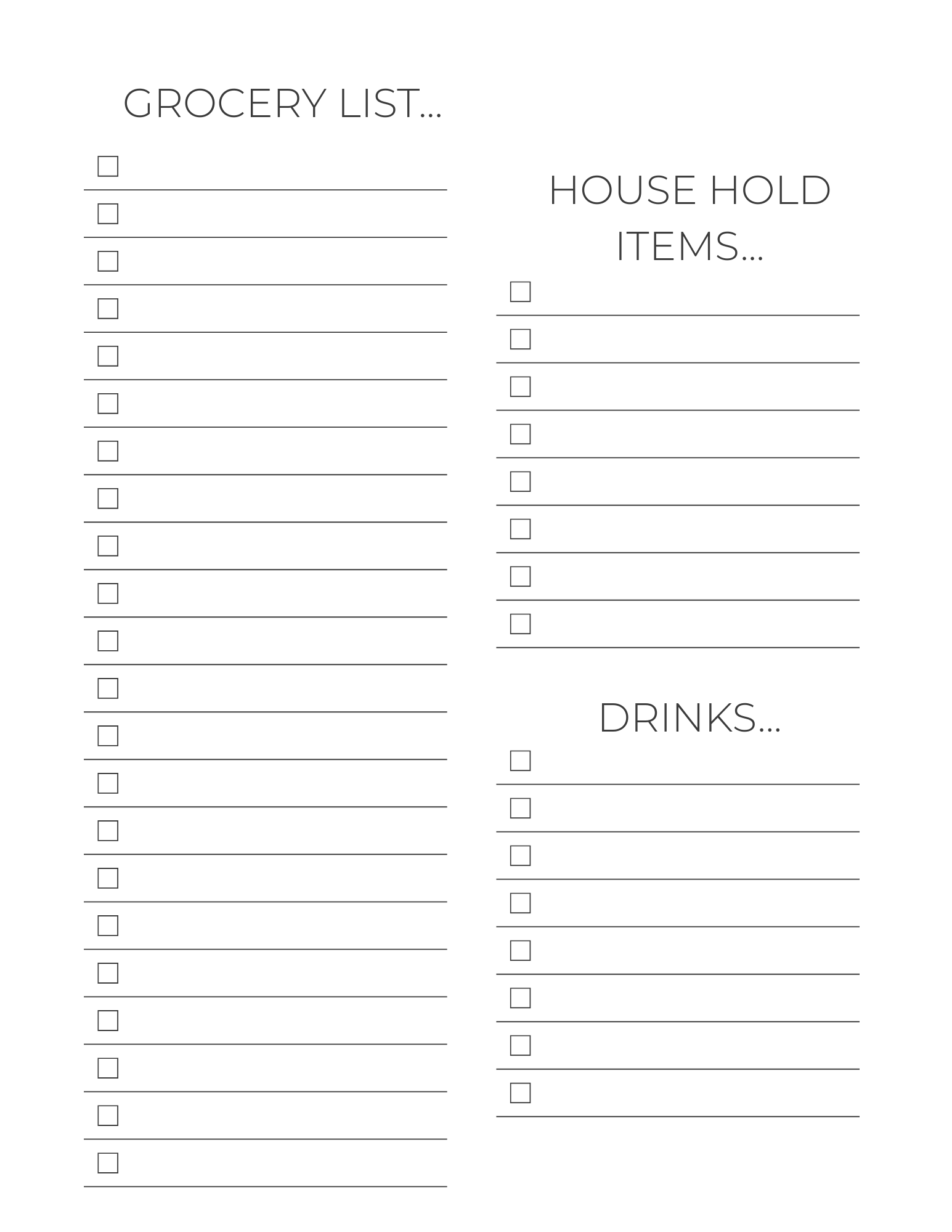 Grocery List (The Core Collection)