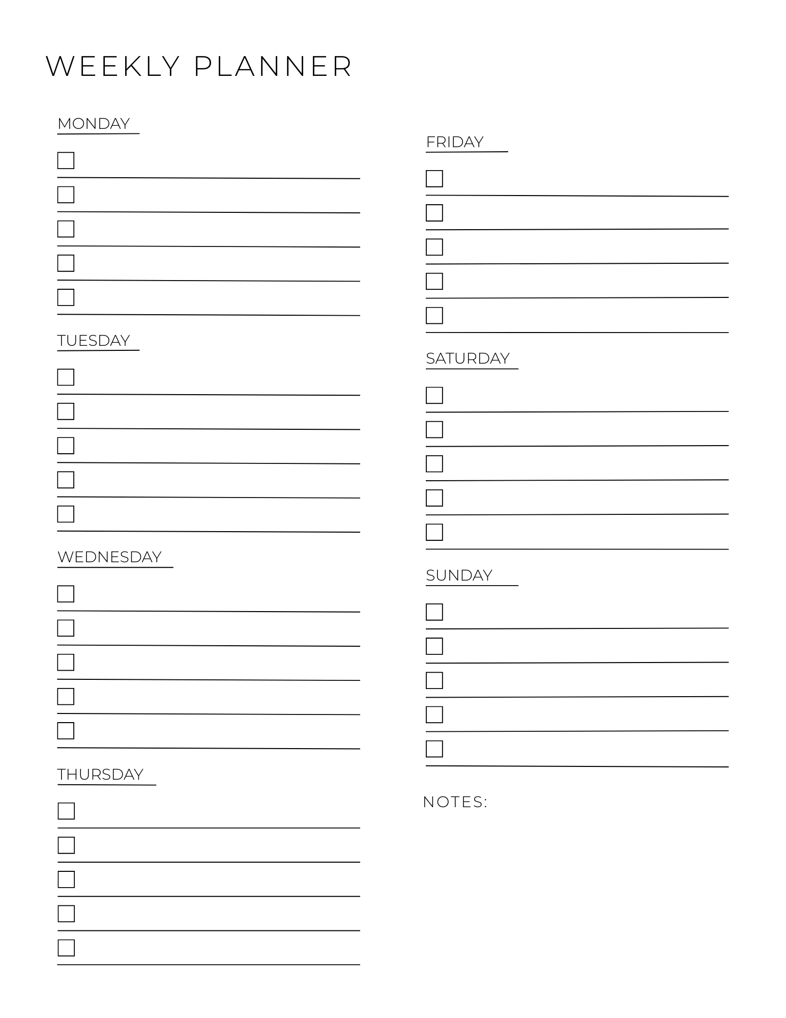 Weekly Planner (The Core Collection)