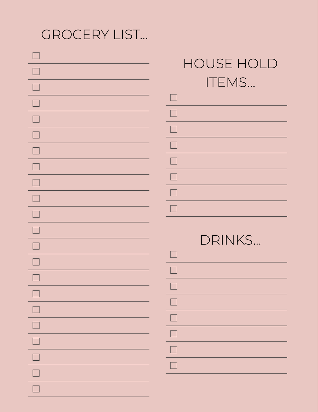 Grocery List (The Core Collection)