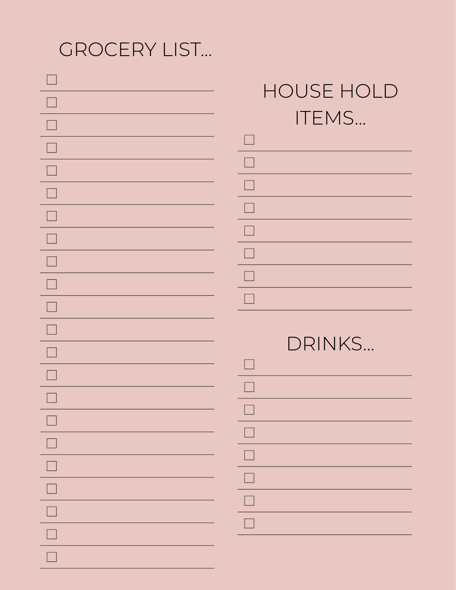 Grocery List (The Core Collection)