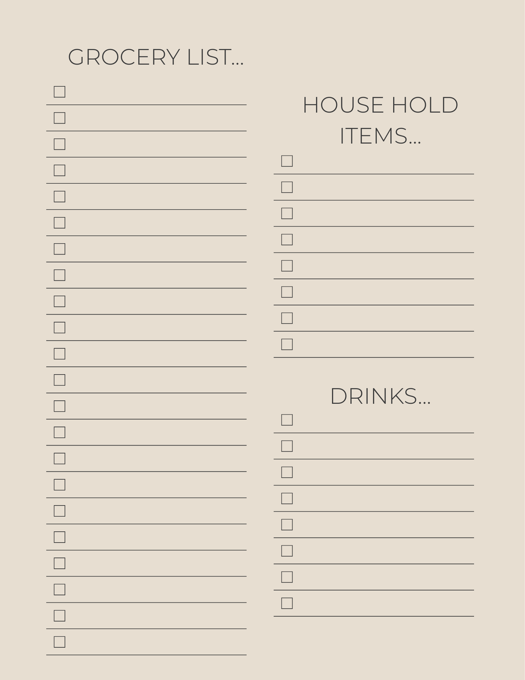 Grocery List (The Core Collection)