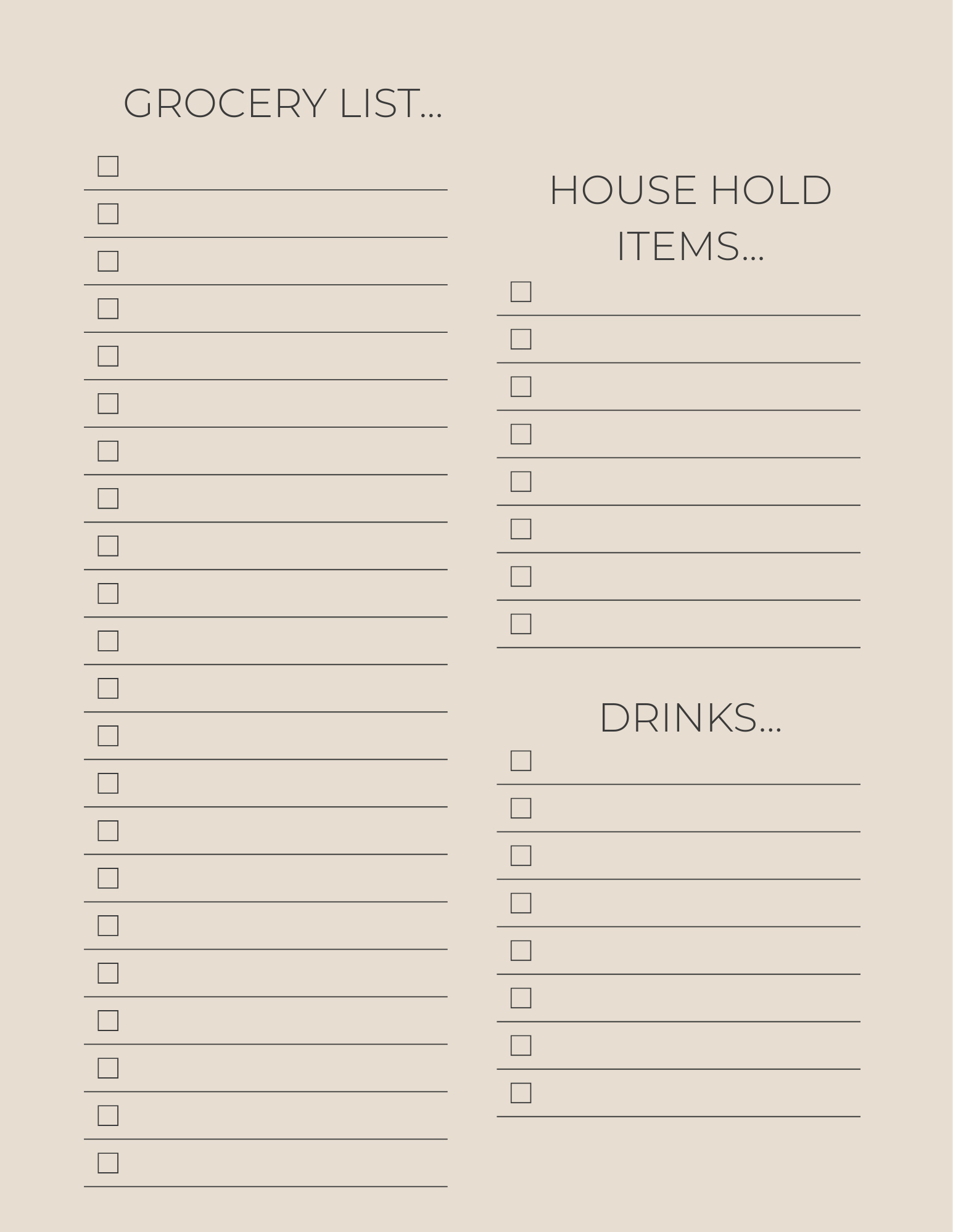 Grocery List (The Core Collection)