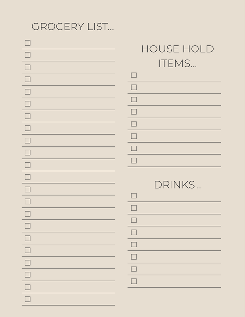 Grocery List (The Core Collection)